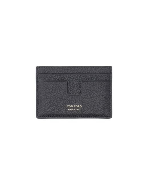 Tom Ford Multicolor Hammered Leather Card Holder for men