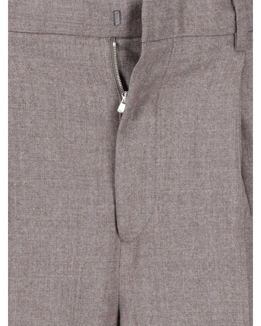 Auralee Gray Tailored Wool Trousers