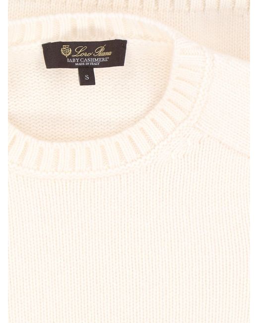 Loro Piana White 'Parksville' Sweater