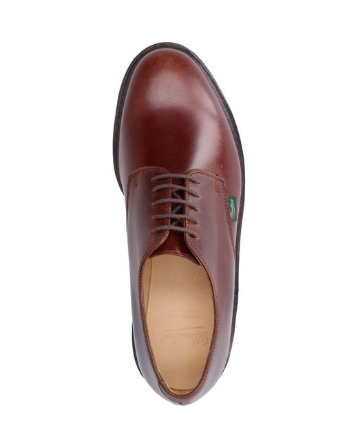 Paraboot Purple Leather Lace-Up Dress Shoes for men
