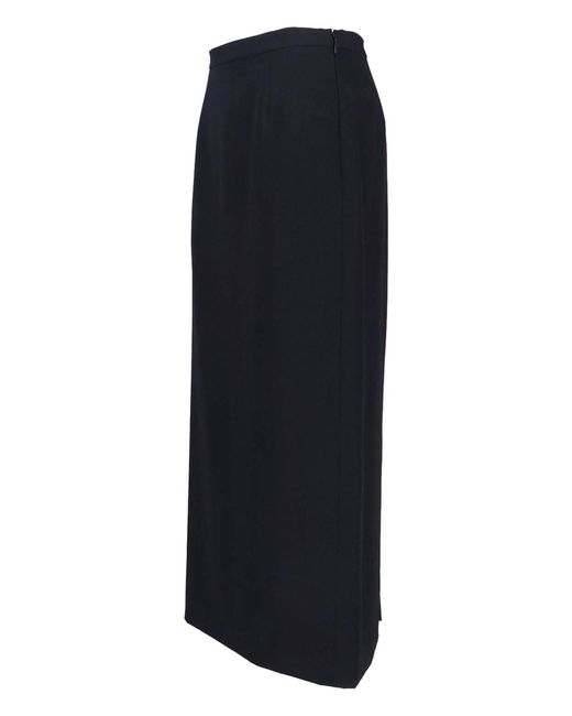 The Row Black Midi Skirt "Edric"