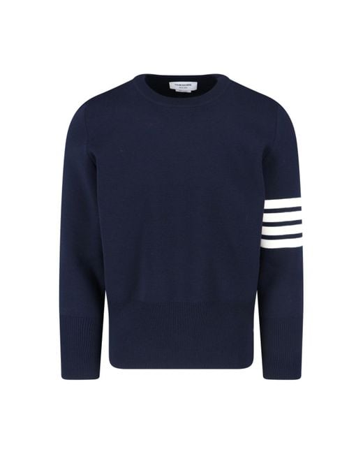 Thom Browne Blue 4-Bar Sweater for men