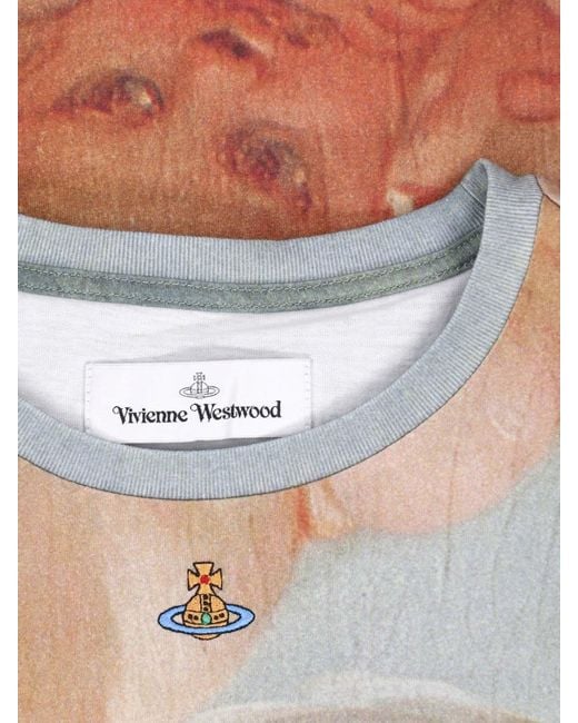 Vivienne Westwood White Short-Sleeve T-Shirt With Cherubic Artwork for men