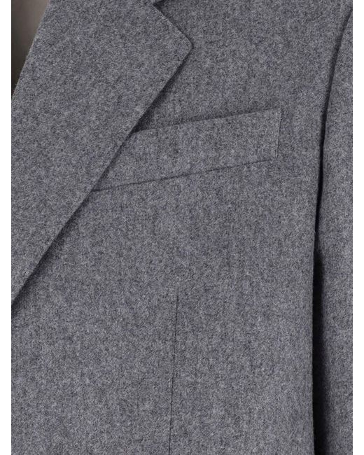 AMI Gray Ami Jackets Virgin Wool for men