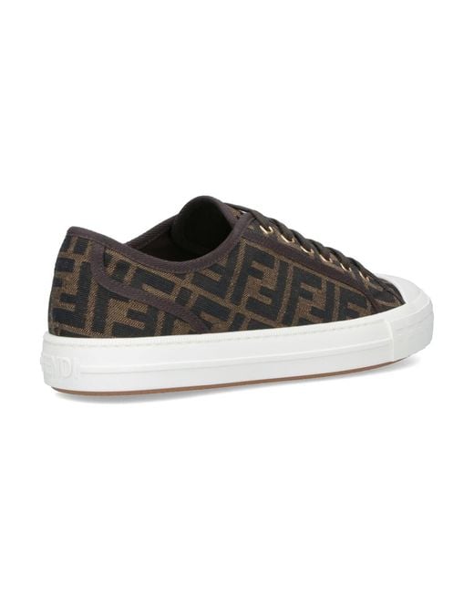 Fendi Brown Trim Sneakers for men
