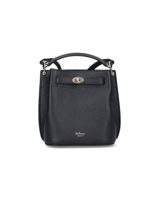 Mulberry Black Mini Bucket Bag "Islington"
