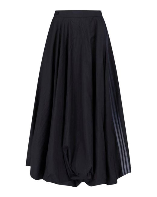Y-3 Blue Gradient 3 Stripes Midi Skirt