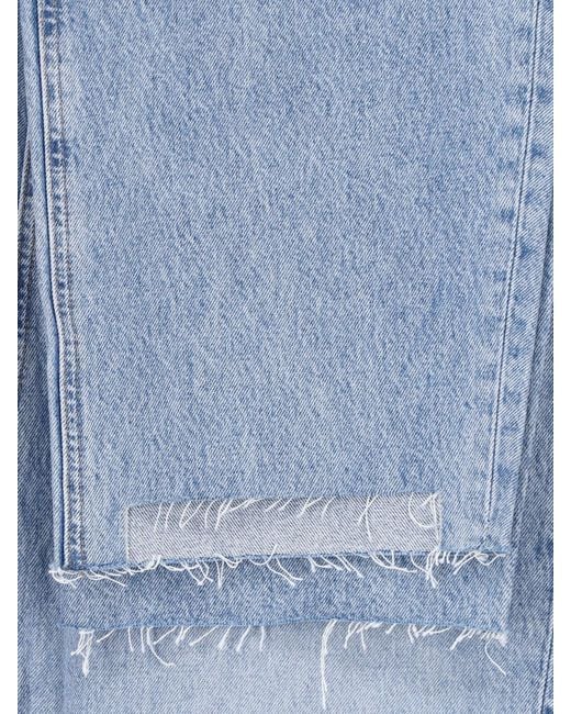 Calvin Klein Blue High-Waist Wide-Leg Jeans
