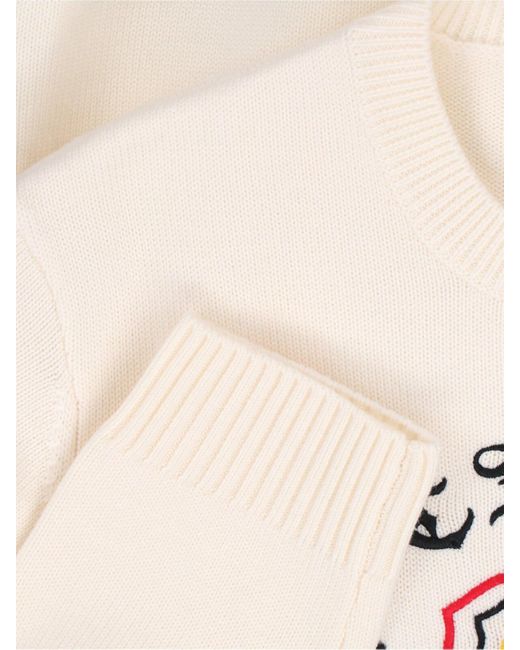 Casablanca White Emblem Sweater Cream for men