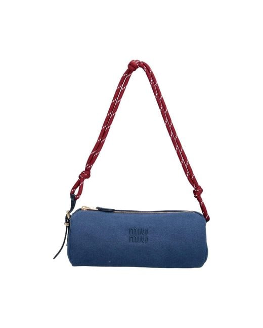 Miu Miu Blue Pouch Logo