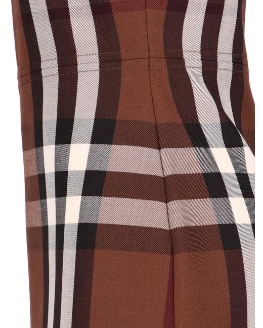 Burberry Brown Tartan Pattern Dress