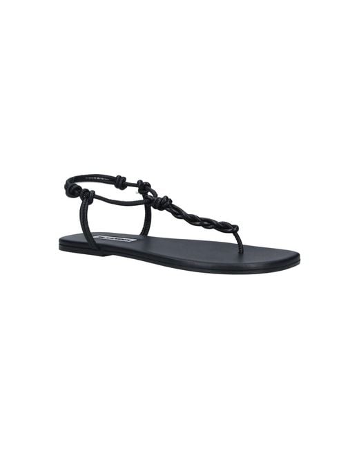 Jil Sander Black Sandals Ovine Leather
