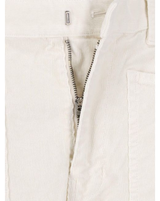 Nili Lotan White Rounded Pants "Shon"