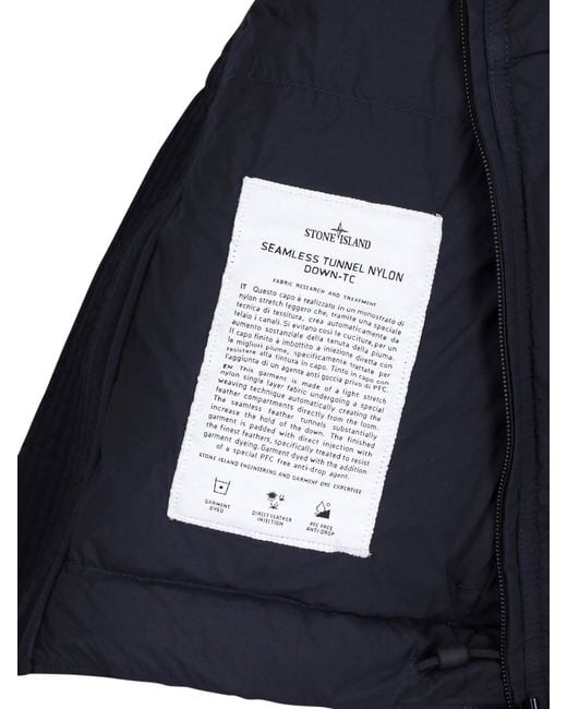 Stone Island Blue Vest "Seamless Tunnel" for men