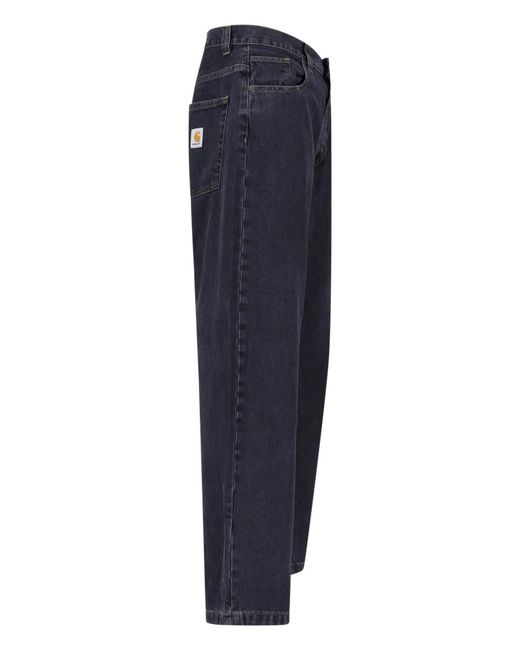 Carhartt Blue Wide Jeans "Brandon" for men