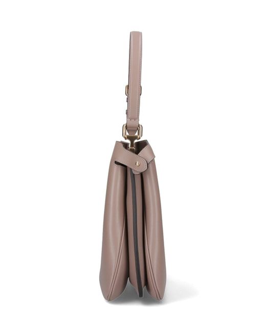Fendi Natural Medium Handbag "Peekaboo Soft"