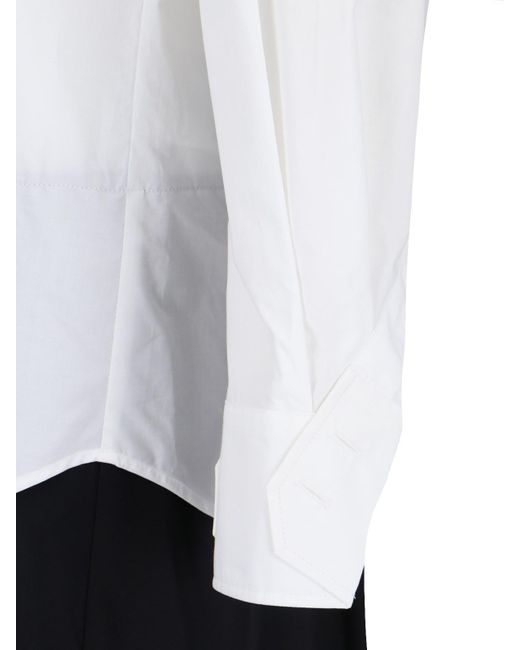 MM6 by Maison Martin Margiela White Midi Shirt Dress