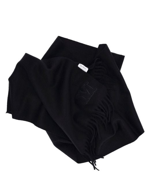 Max Mara Black Cashmere Scarf "Wsdalia"