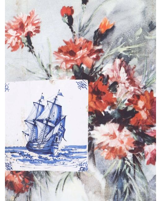 Prada White Printed Cotton Shirt for men
