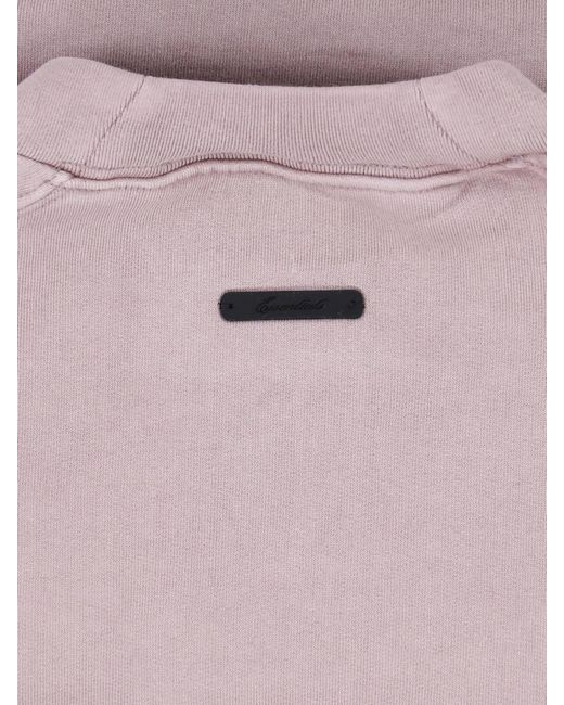 Fear Of God Pink Cropped Relaxed Arched Logo Sweatshirt