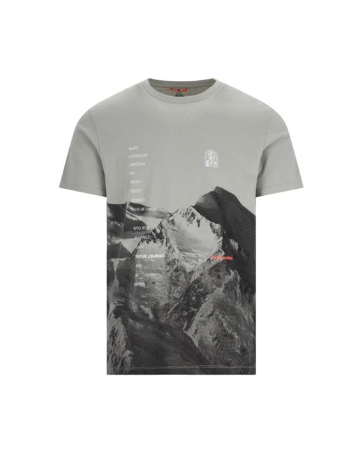 T-Shirt Stampa di Parajumpers in Gray da Uomo