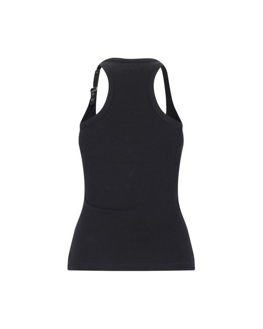 Top "Holistic Buckle" di Courreges in Black