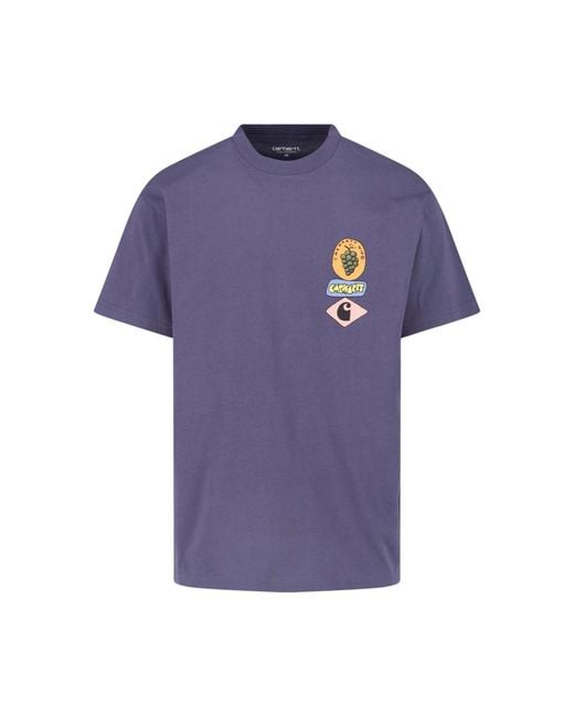 Carhartt Purple T-Shirt "S/S Stacked Grapes" for men