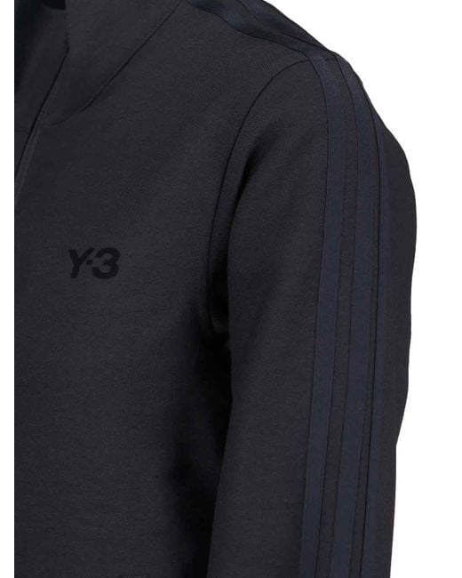 Y-3 Blue Logo Zip Sweatshirt