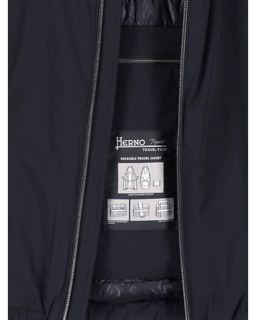Herno Blue Stretch Tech Jacket for men