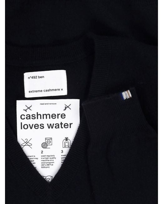 Extreme Cashmere Blue Cashmere Sweater "Ben"