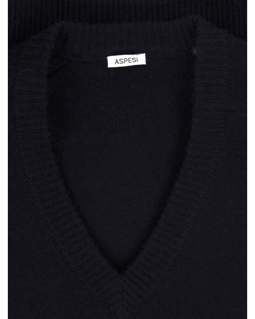 Aspesi Blue Wool Sweater