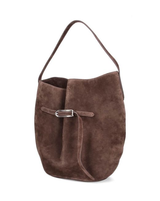 Borsa Secchiello Grande "Belted" di Liffner in Brown