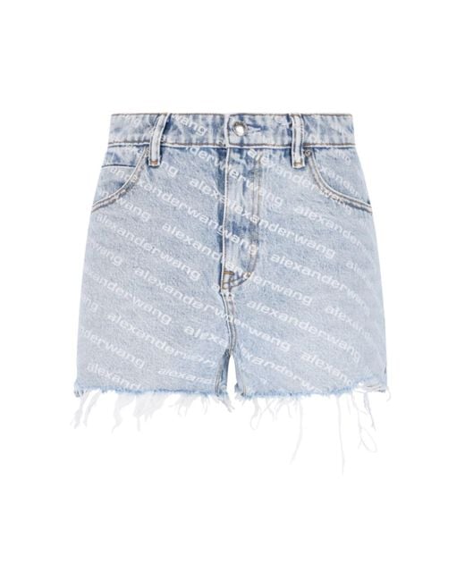 Alexander Wang Blue Denim Shorts
