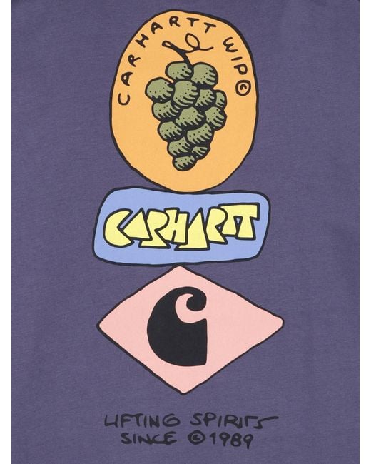 Carhartt Purple T-Shirt "S/S Stacked Grapes" for men