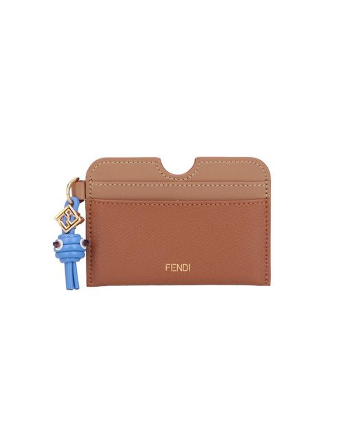 Fendi Brown Cardholder "Ff Diamonds"