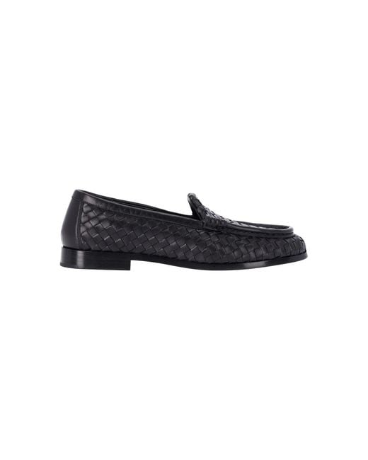 Bottega Veneta Black Loafers “Silenzio” for men