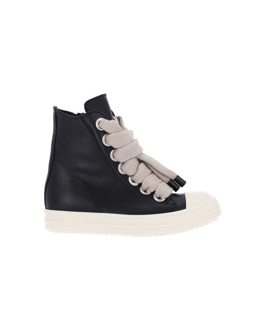 Rick Owens Black Sneakers "Jumbo Lace"