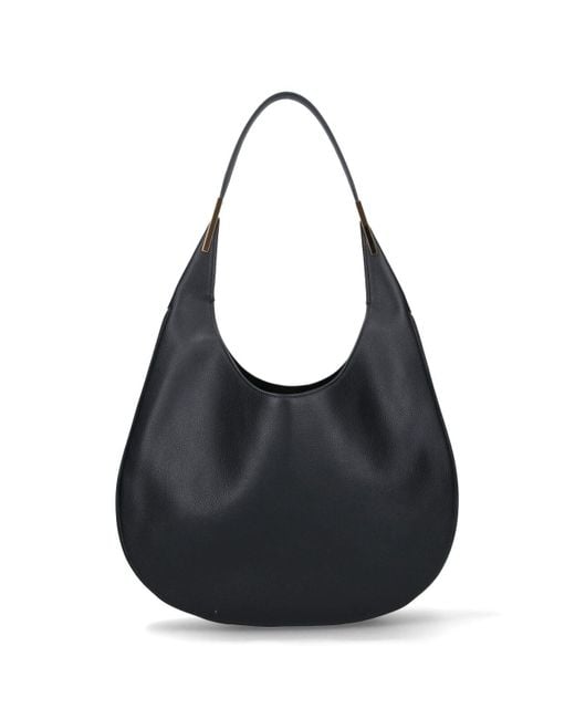 SAVETTE Black 'Florence' Medium Hobo Bag