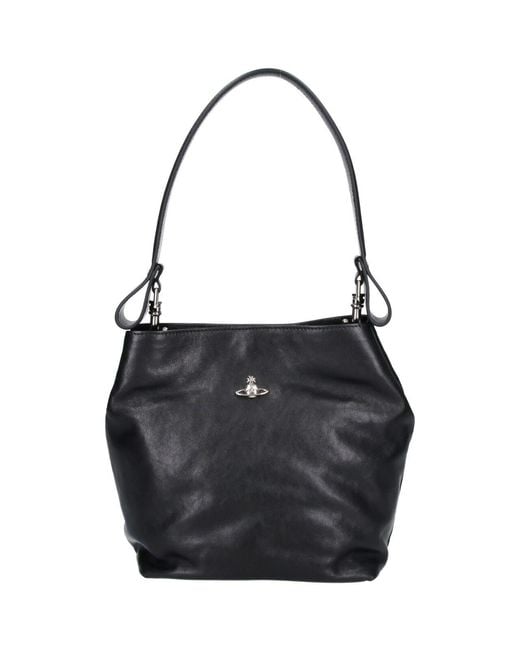 Vivienne Westwood Black 100% Calf Leather Crossbody Bag