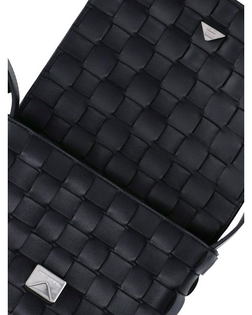 Bottega Veneta Black Shoulder Bag “Orto” for men