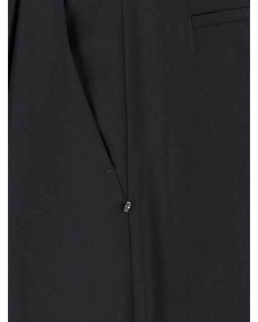 Sportmax Blue Wide-Leg Tailored Trousers With High Waist