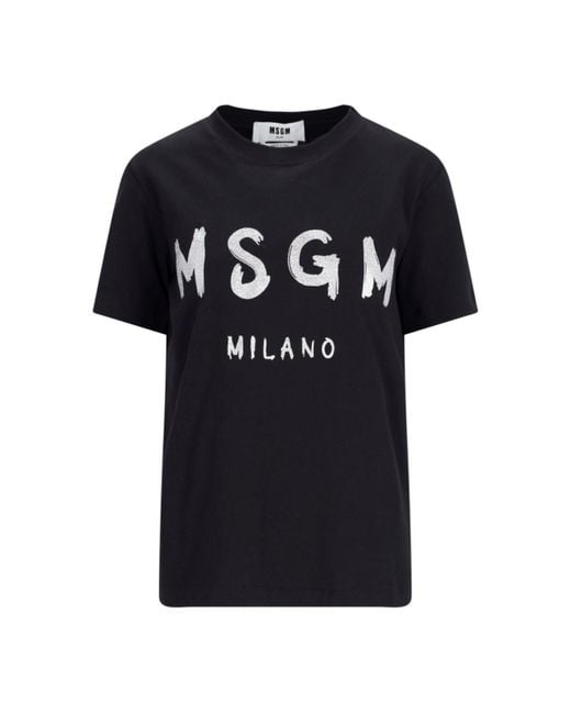 T-Shirt Logo di MSGM in Black