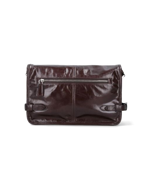 Prada Brown Logo Shoulder Bag for men
