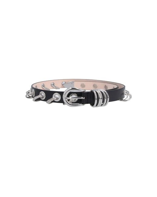 DEHANCHE White Leather Belt "Revenge"
