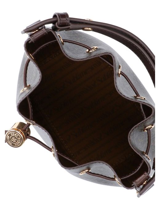 Borsa Secchiello "T Monogram" di Tory Burch in Black