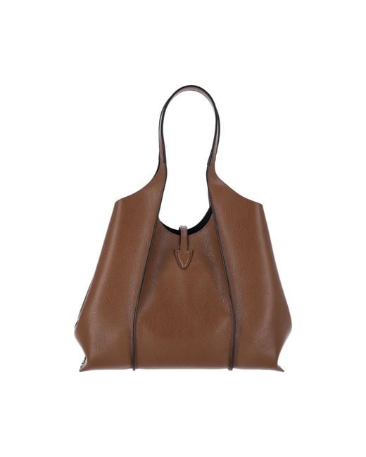 Tod's Brown Medium Tote Bag "T Timeless"
