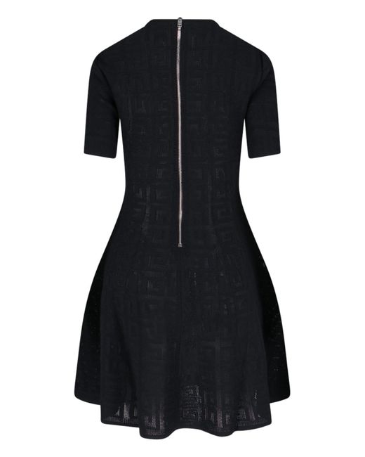 Givenchy Black 4g Jacquard Mini Dress