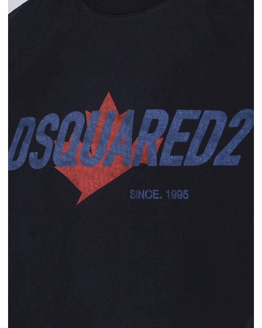 DSquared² Blue 100% Cotton T-Shirt for men