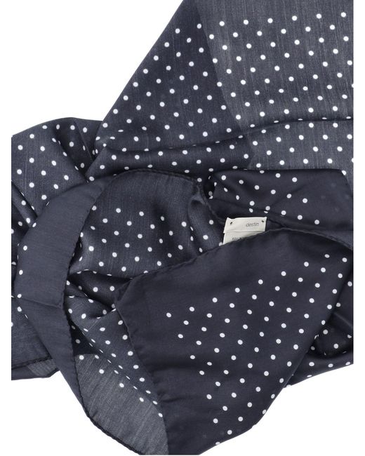 Destin Blue Polka Dot Scarf