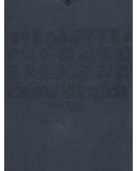 Felpa Cappuccio Logo di Maison Margiela in Blue da Uomo